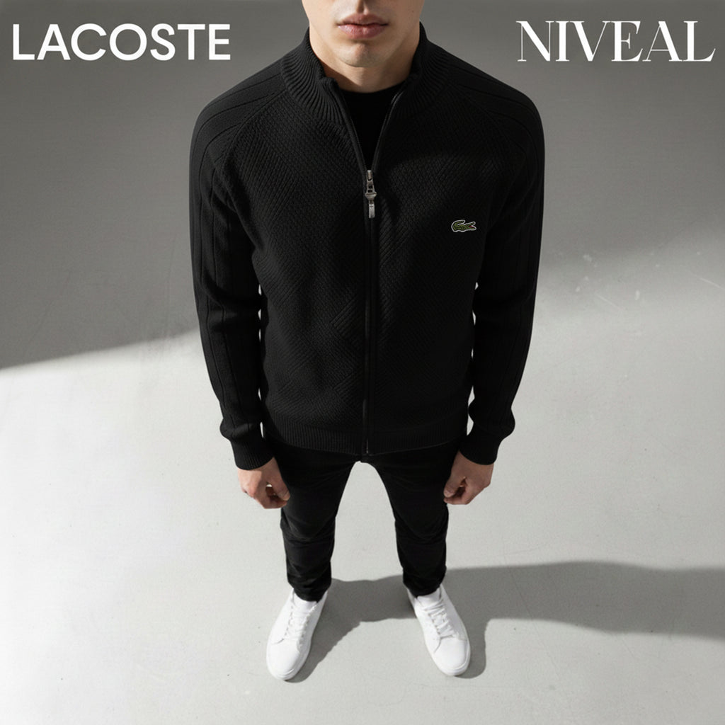 LC Men's Textured Zip-Up Sweater